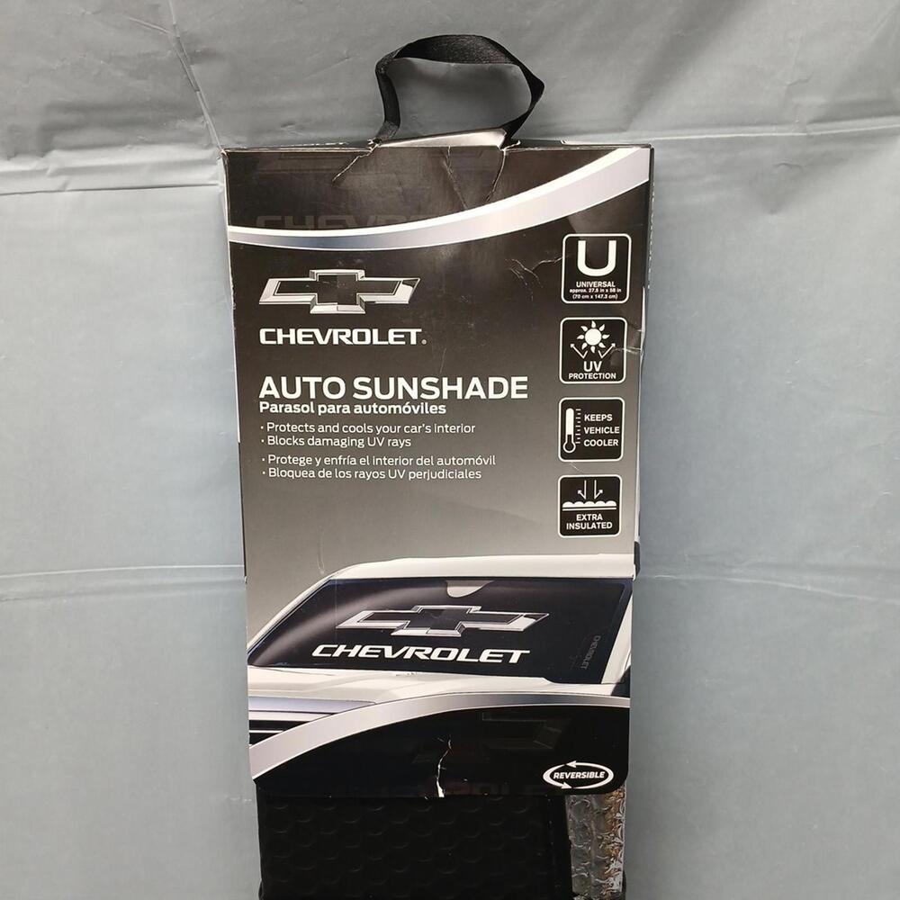 Chevrolet Official GM Black Folding Accordion Windshield 57" Sunshade Sun Shade - Picture 7 of 7
